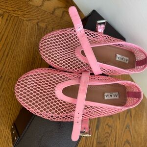 Alaia Pink Mesh Flats size 38.5